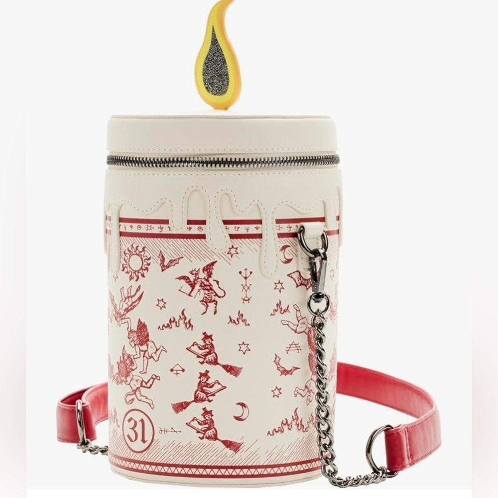 Disney Loungefly Hocus Pocus Black Flame Candle Crossbody Bag NWT - Picture 4 of 9